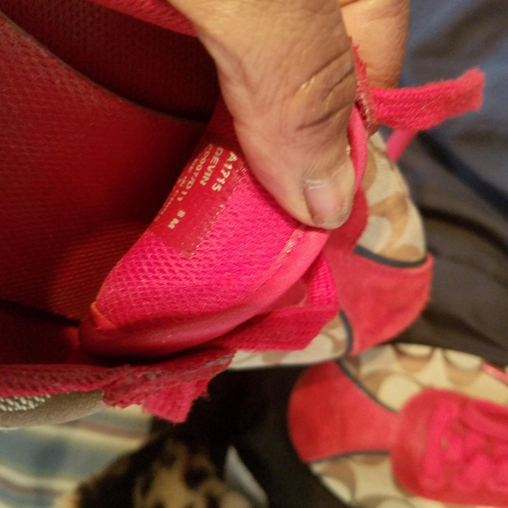 Authentic Coach Red Shoes, Like New - Picture 3 of 4
